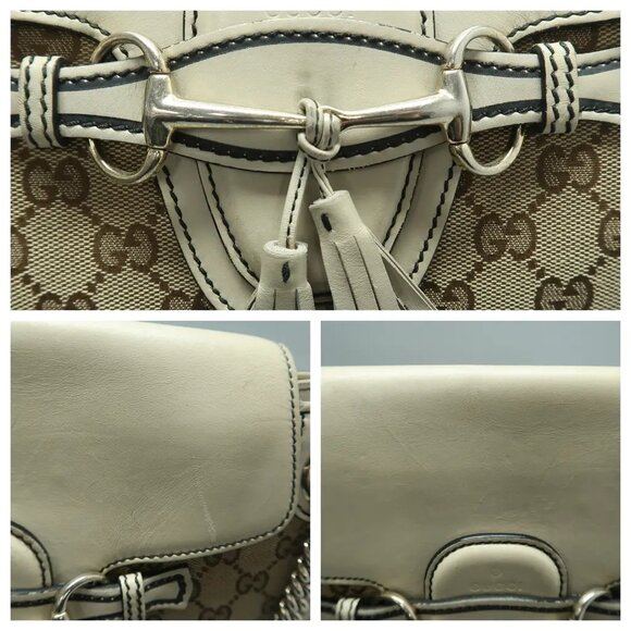 GUCCI Emily Brown Cloth Shoulder Bag 552-060525 - Picture 9 of 11